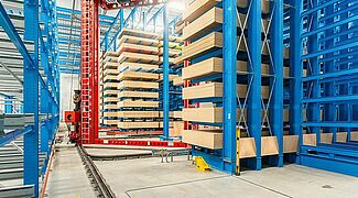 automatic warehouse, cantilever racking, stacker crane