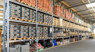 pallet racking warehouse, rack-clad building